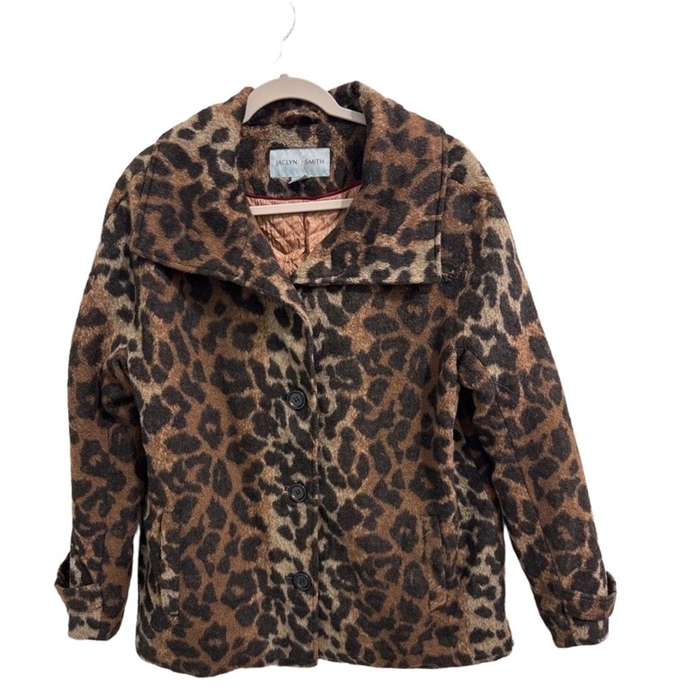 Jaclyn Smith Leopard Print Coat Women's XL – Retro Chic Statement Jacket - Picture 2 of 9